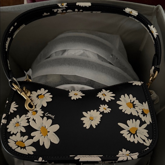 COACH Swinger 20 Floral Print Leather Bag - Picture 2 of 4